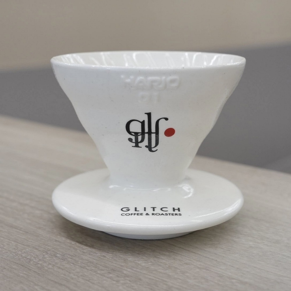 【沐湛咖啡】glitch聯名款限定陶瓷濾杯 1-2人 黑/白/銀-細節圖5