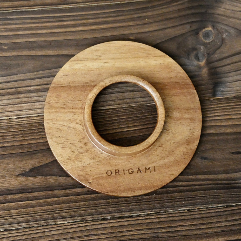 【沐湛咖啡】ORIGAMI摺紙濾杯/AS樹脂濾底座（日本製) /木托/濾杯底座/原木-細節圖4