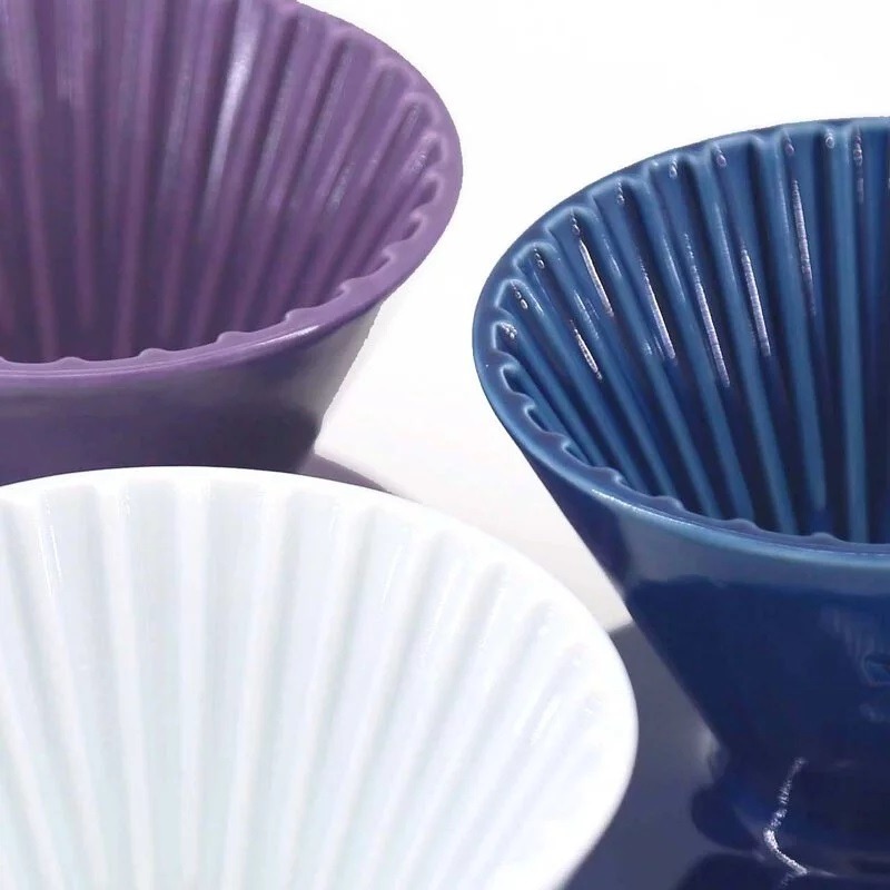 【沐湛咖啡】星芒濾杯 M1錐形陶瓷濾杯 藤花紫/黃色/深藍/湖水綠/莫蘭迪/黑色 Kadou & Hasami波佐見燒-細節圖3