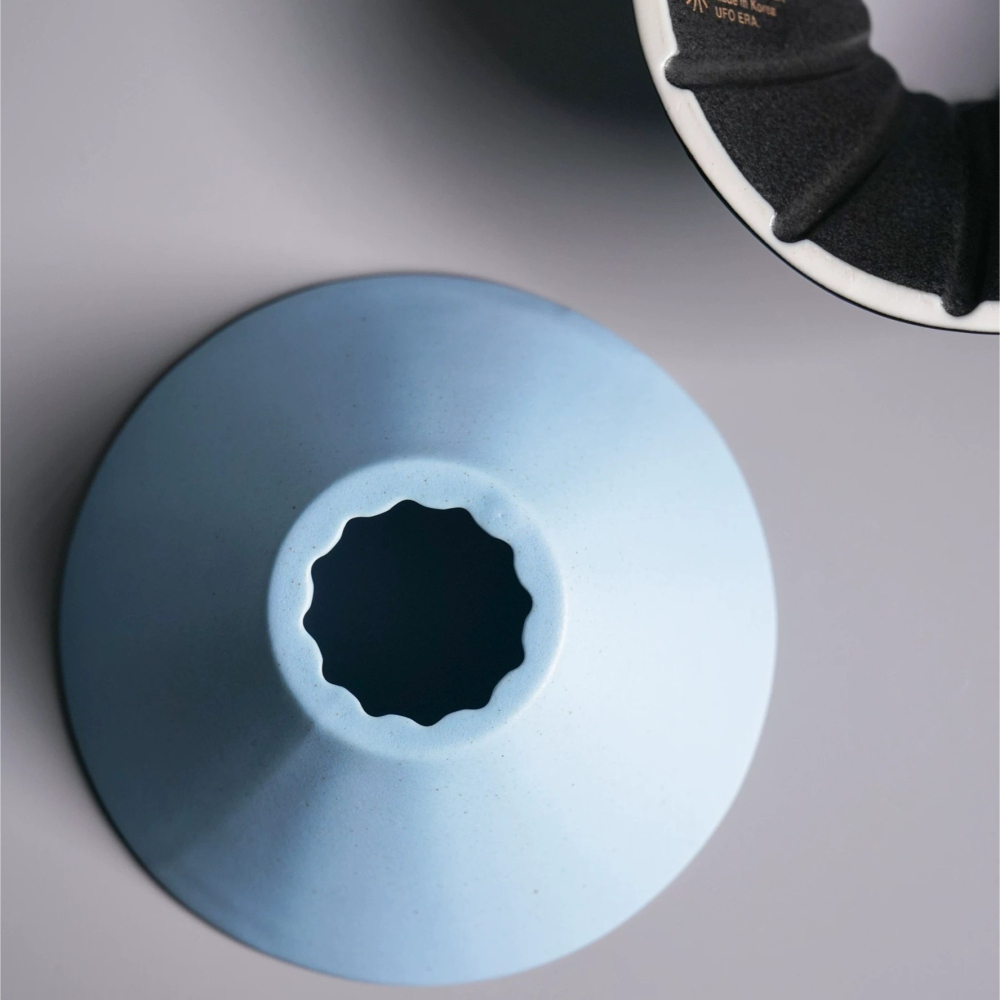 【沐湛咖啡】UFO Dripper 陶瓷濾杯 黑/藍 兩色 1-2杯/UFO Dripper專用濾紙-細節圖6