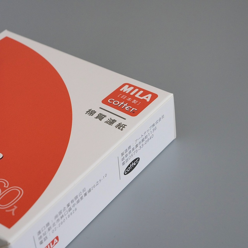 【沐湛咖啡】MILA 日本製 cotter 60%短棉絨 棉絨濾紙 錐型濾紙 V60 (60入)-細節圖3