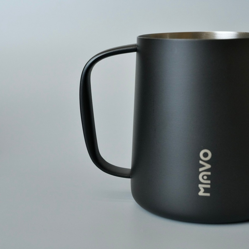 【沐湛咖啡】MAVO 拉花鋼杯/奶缸(附刻度) 不銹鋼拉花杯400ml/600ml 曜岩黑-細節圖5