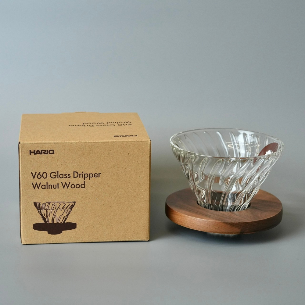 【沐湛咖啡】HARIO V60胡桃木玻璃濾杯 1~4杯 VDG-02-WN 耐熱玻璃-細節圖4