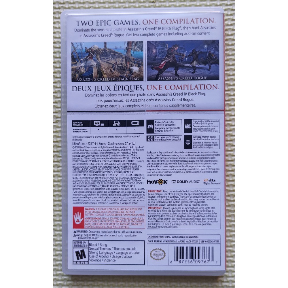 SWITCH 良品遊戲《刺客教條：逆命合輯 Assassins Creed The Rebel Collection》-細節圖2