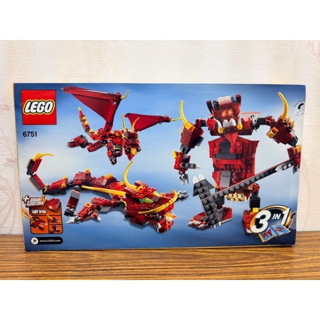 「翻滾樂高」LEGO 創意系列 6751 噴火龍三合一 全新未拆-細節圖2