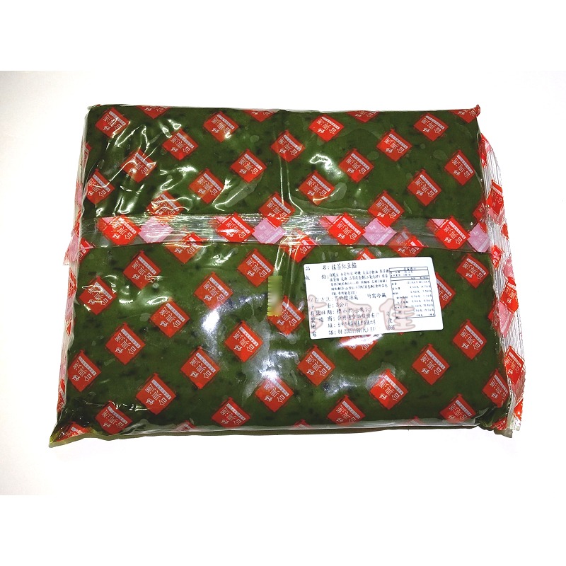 [吉田佳]B23340，抹茶紅豆餡 (3公斤)，綠茶紅豆餡，適作、豆沙餅、廣式月餅、羊羹，抹茶紅豆月餅內餡-細節圖2