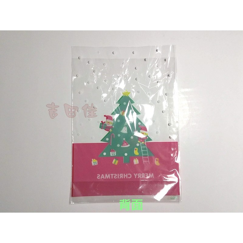 [吉田佳]B523267，聖誕節包裝袋，綠紅色，(50入/包)，潘娜朵妮包裝袋，-細節圖4