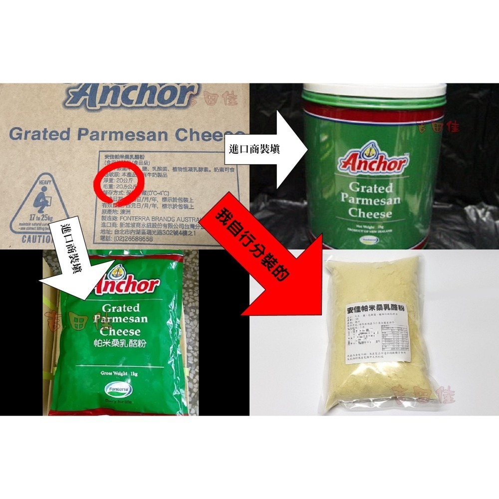 [吉田佳]B20133，安佳帕米桑乳酪粉，散裝，安佳帕瑪森乳酪粉，安佳起司粉，顆粒乳酪粉-細節圖2