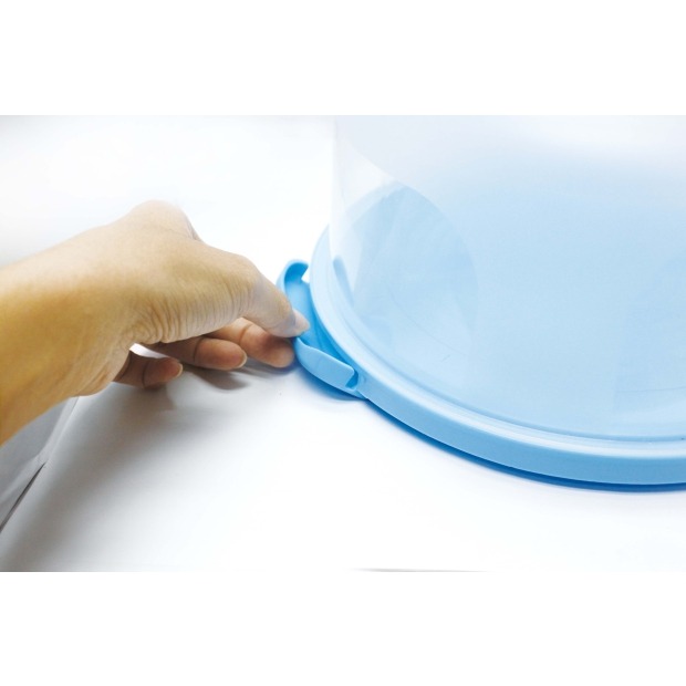 [吉田佳]B682080，手提蛋糕塑膠盒，(小)K-2080，手提蛋糕盒生日派對慶生露營野餐蛋糕收納盒-細節圖2