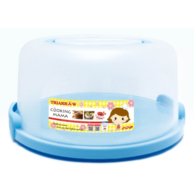 [吉田佳]B682080，手提蛋糕塑膠盒，(小)K-2080，手提蛋糕盒生日派對慶生露營野餐蛋糕收納盒-細節圖3