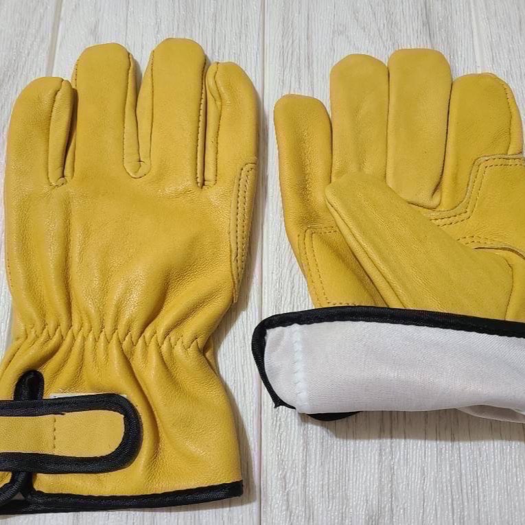 氬焊用小羊皮手套 皮手套 黏扣式 薄內襯配戴舒適 小羊皮手套 焊接手套-細節圖2