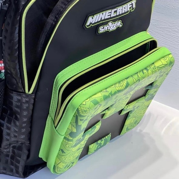 預購💚 Minecraft我的世界麥塊週邊澳洲書包正品Smiggle2-5年級中高年我的世界麥塊創世神大童男童書包-細節圖2
