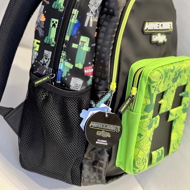 預購💚 Minecraft我的世界麥塊週邊澳洲書包正品Smiggle2-5年級中高年我的世界麥塊創世神大童男童書包-細節圖3