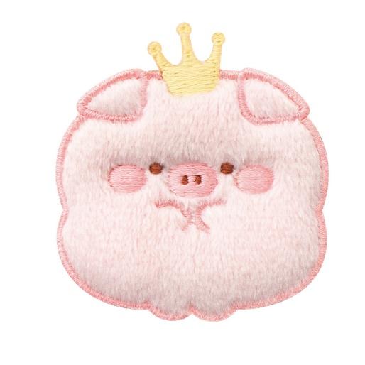 客秋皮～  三隻小豬 童話故事 INS 布藝刺繡 衣服裝飾 熨斗貼 布貼 燙布貼 刺繡貼紙 背膠式繡布貼 補丁 刺繡貼-細節圖5