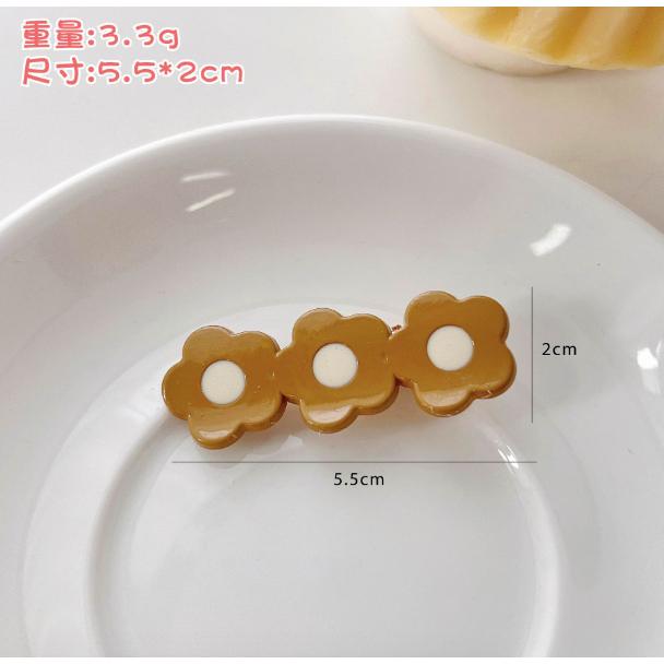 客秋皮～韓版 小熊 小兔子 小花 愛心 質感米咖色系 ins 少女 女孩童 綁馬尾 丸子頭 髮圈 髮束 側邊夾 瀏海夾-細節圖8