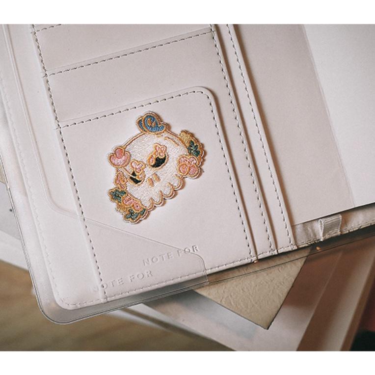 客秋皮~ 信的戀人 女巫手札 黑貓 骷髏 魔法帽 刺繡 背膠式繡布貼 補丁 刺繡貼紙 燙布貼 衣服裝飾 布貼 刺繡貼-細節圖4