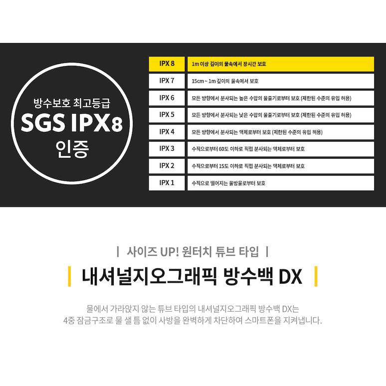 客秋皮～韓國正版 國家地理 防水等級 IPX8 防水套 手機收納套 水上運動手機防水袋 手機防水袋 手機袋-細節圖3