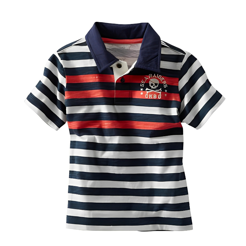 OshKosh Bgosh Skull條紋款POLO衫 #443B696｜12M/18M 快速出貨+滿額折扣《EN》-細節圖3