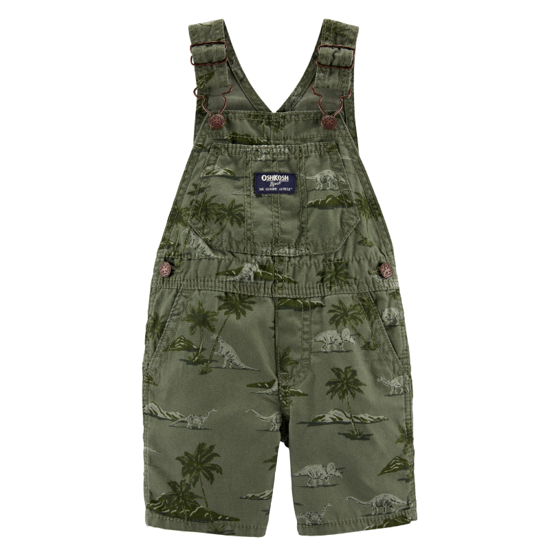 OshKosh Bgosh 小男孩叢林恐龍款吊帶短褲 #1H258412｜18M/4T/5T 【EN】-細節圖4