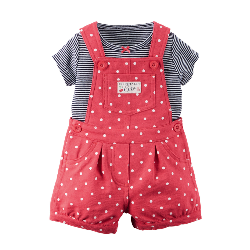Carters 紅色點點款吊帶短褲兩件組 #121G496｜12M/18M/24M 快速出貨 【EN】-細節圖4