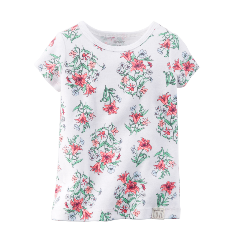 Carters 花卉款單寧吊帶短褲兩件組 #239A037｜12M/24M *無尿布釦* 快速出貨【EN】-細節圖5