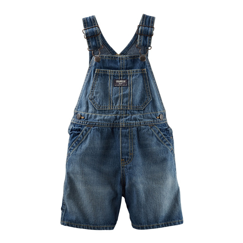 OshKosh Bgosh 經典刷白款單寧吊帶短褲 #424A654｜4T **零碼出清** 快速出貨 【EN】-細節圖2