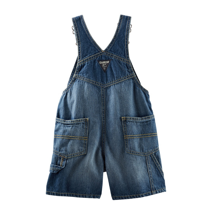 OshKosh Bgosh 經典刷白款單寧吊帶短褲 #424A654｜4T **零碼出清** 快速出貨 【EN】-細節圖3