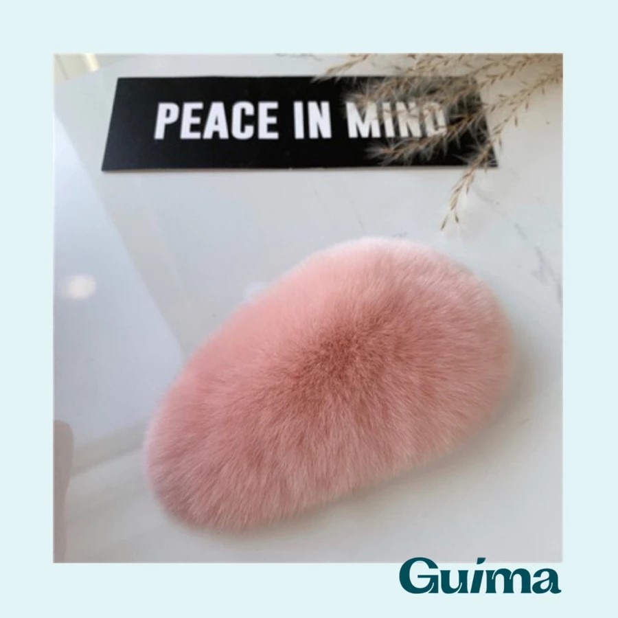 💛獨家30色💚超蓬鬆🧡【Guima｜現貨】毛毛髮夾 毛絨髮夾 絨毛髮夾 毛茸茸髮夾 毛絨絨髮夾 毛毛夾 兔毛髮夾-規格圖9