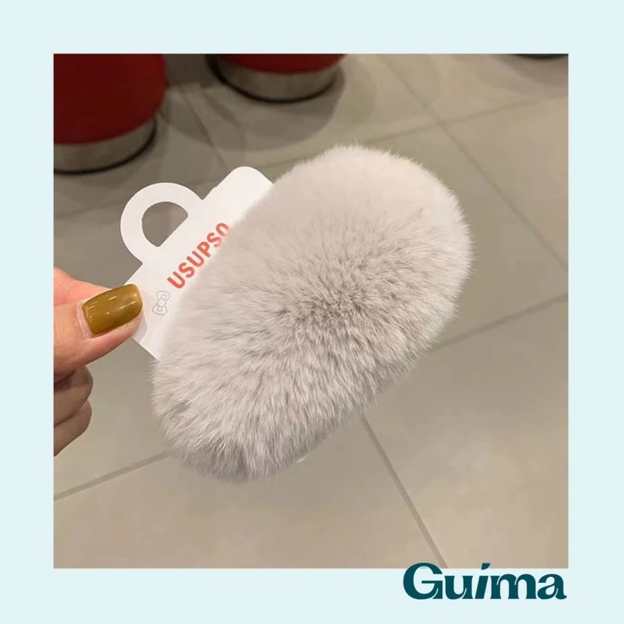 💛獨家30色💚超蓬鬆🧡【Guima｜現貨】毛毛髮夾 毛絨髮夾 絨毛髮夾 毛茸茸髮夾 毛絨絨髮夾 毛毛夾 兔毛髮夾-規格圖9