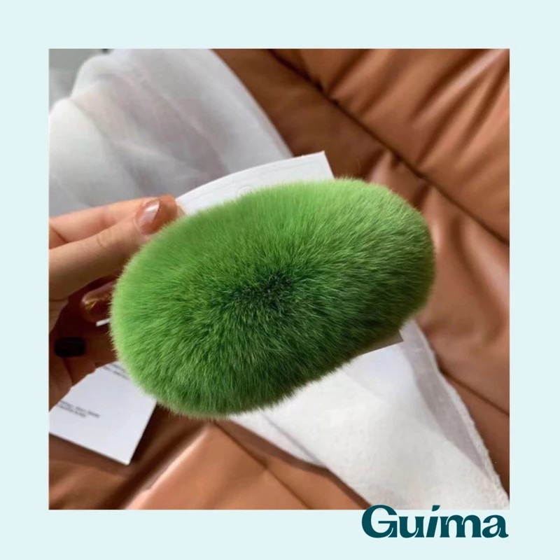 💛獨家30色💚超蓬鬆🧡【Guima｜現貨】毛毛髮夾 毛絨髮夾 絨毛髮夾 毛茸茸髮夾 毛絨絨髮夾 毛毛夾 兔毛髮夾-規格圖9