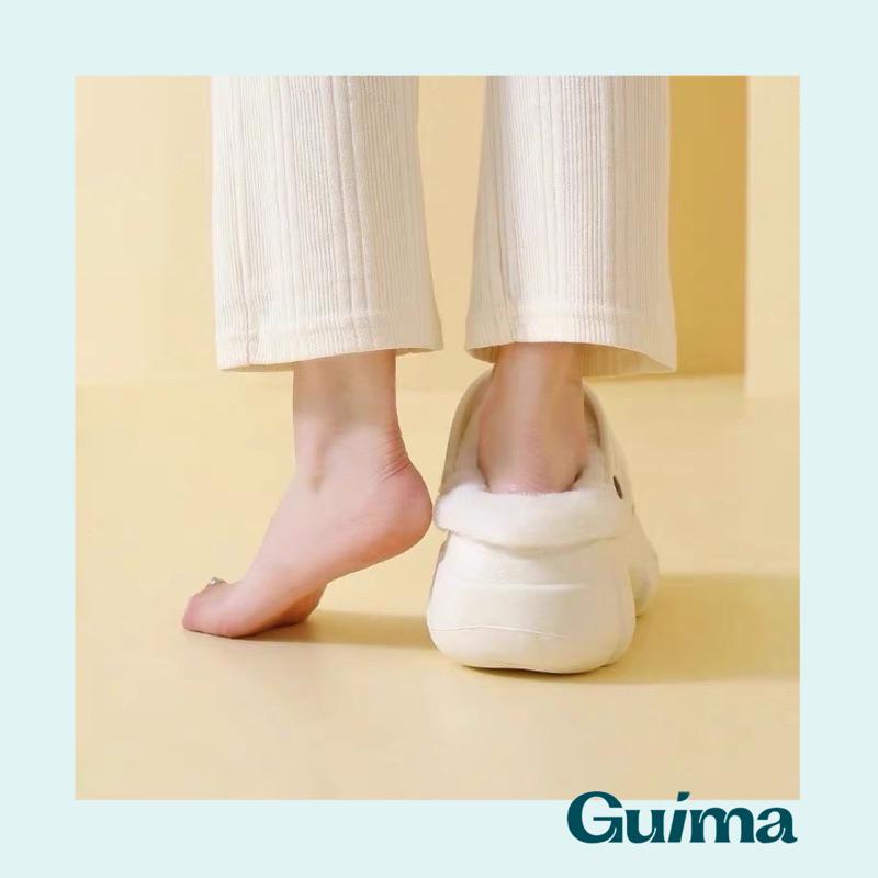 【Guima｜現貨】新款✨毛絨保暖洞洞鞋 秋冬洞洞鞋 毛毛洞洞鞋 增高洞洞鞋-細節圖4