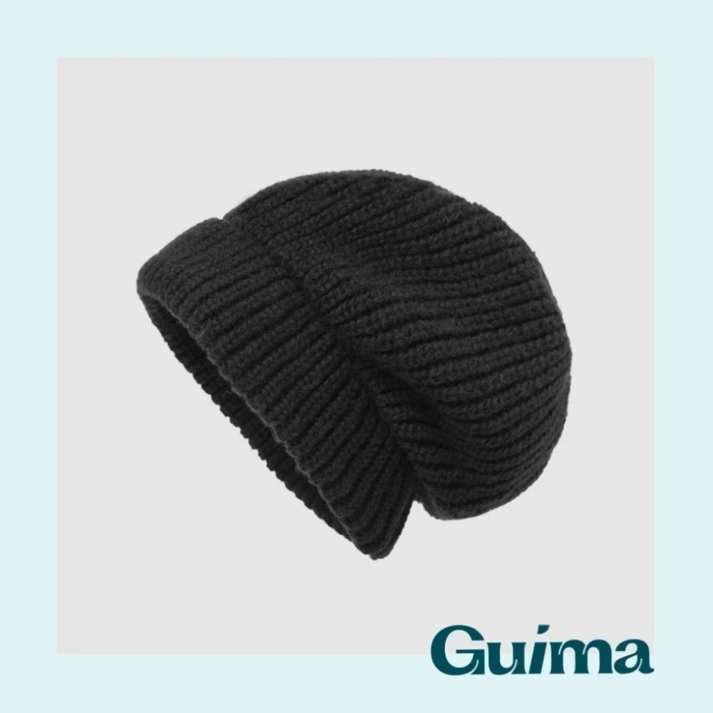 顯臉小✨素顏神器【Guima｜現貨】針織大頭圍堆堆帽 針織帽 貝蕾帽 帽線帽 嘻哈風帽子 秋冬保暖帽子 超大帽子 毛帽-規格圖8