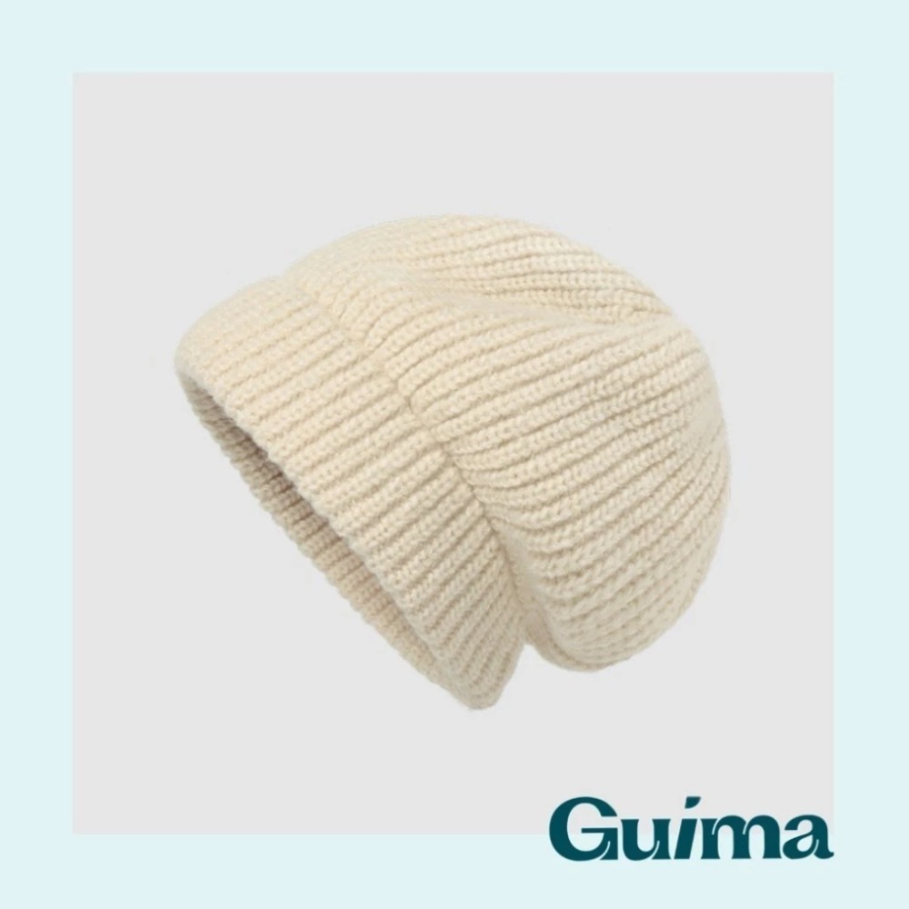 顯臉小✨素顏神器【Guima｜現貨】針織大頭圍堆堆帽 針織帽 貝蕾帽 帽線帽 嘻哈風帽子 秋冬保暖帽子 超大帽子 毛帽-規格圖8