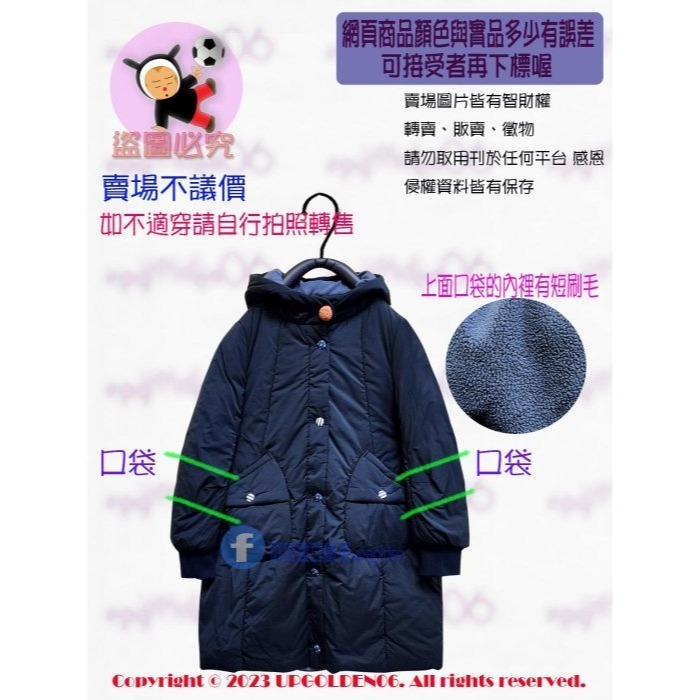 S1 ⛄ 版稍大 入手不虧 溫暖特價 牌價3890元 a la sha 軟綿綿小怪獸鋪棉連帽拉鍊外套 深藍 全新-細節圖2