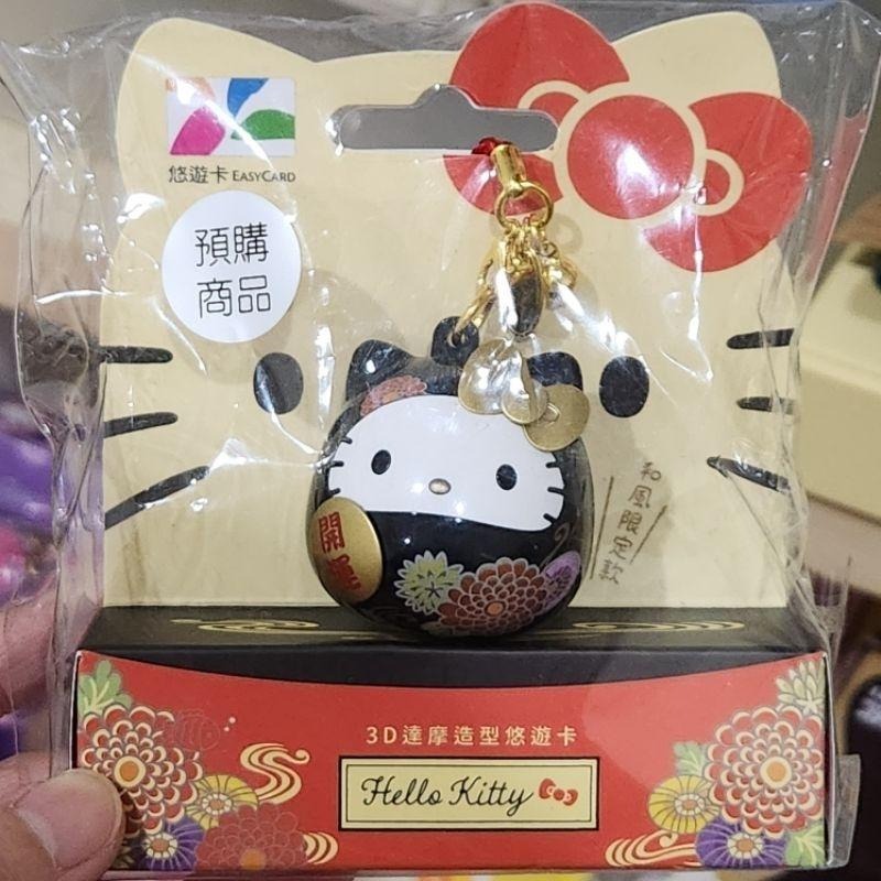 Hello kitty 達摩 粉紫 黑色 悠遊卡 日本 達摩造型 一卡通 icash-細節圖2