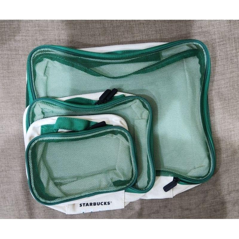 現貨 星巴克 旅行收納袋四件組 收納三件組 收納包 收納袋 旅行組 旅行包 整理袋-細節圖5