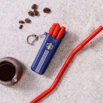 星巴克 Fila 聯名 摺疊吸管 starbucks 環保吸管 吸管 收納吸管-細節圖2