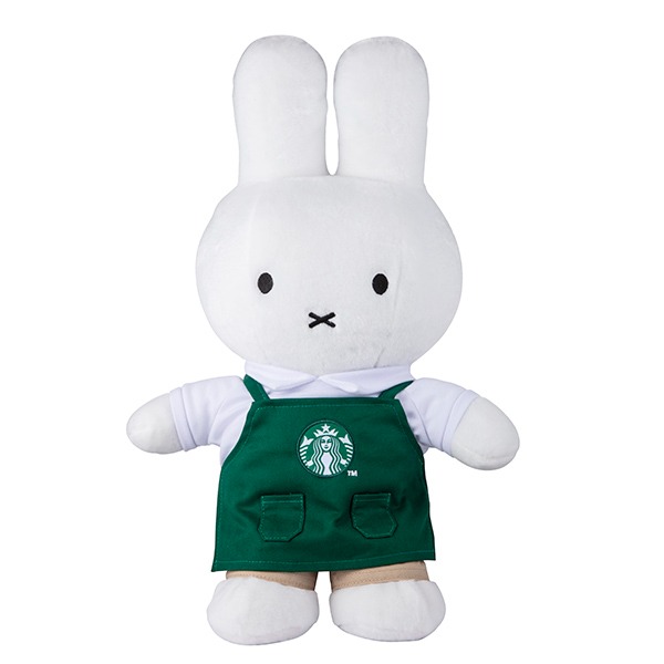 星巴克 miffy綠圍裙 米菲 聯名 娃娃 46公分高-細節圖2