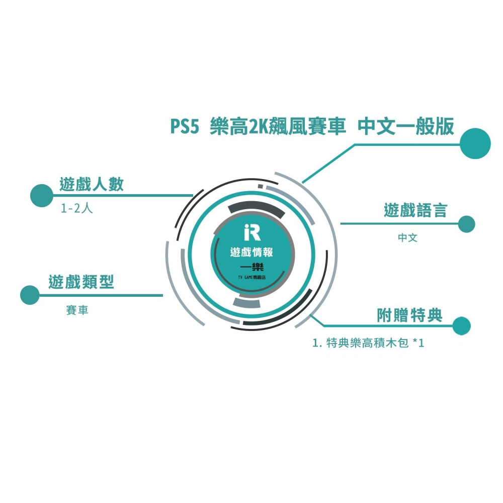 【全新現貨 附特典積木】PS5 樂高2K飆風賽車 中文一般版 Lego 競速 飆車 模型 可單機雙人 兒童可【一樂電玩】-細節圖2