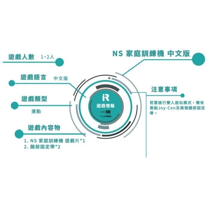 【全新現貨】NS 任天堂 Switch 家庭訓練機 中文版 附腿套兩入 體感 一同運動 【台中一樂電玩】-細節圖2