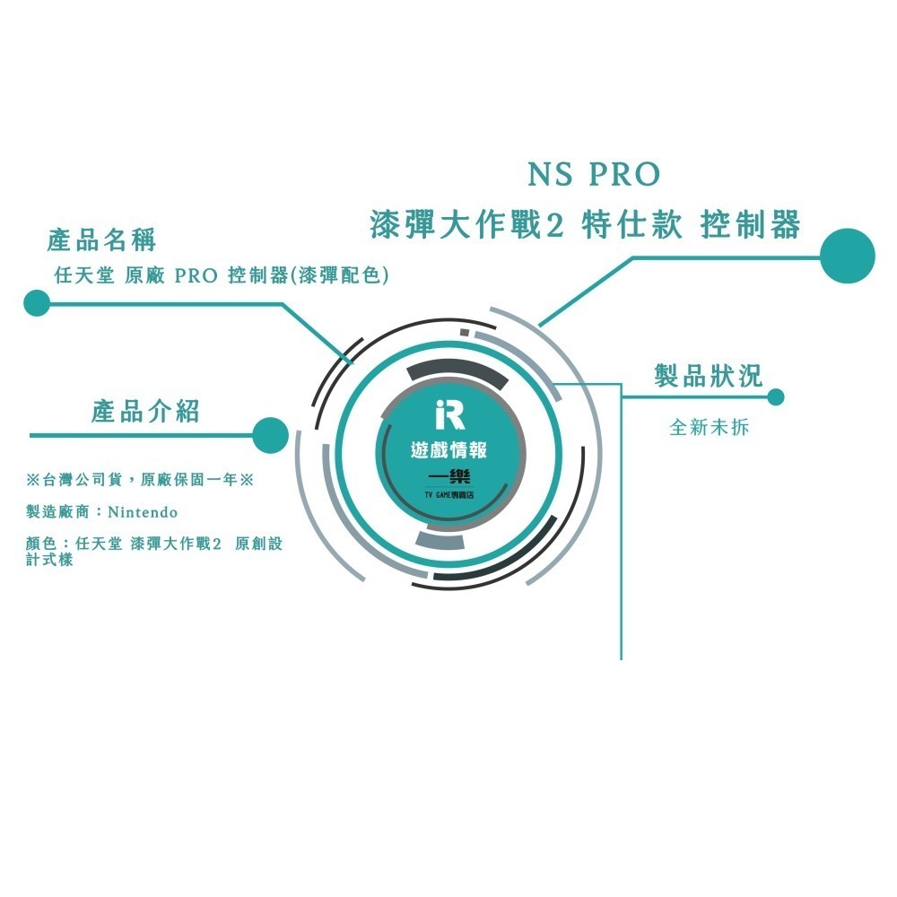 【原廠保固】NS 任天堂 Switch PRO 漆彈大作戰 無線手把 把手 台灣公司貨 斯普拉遁2 七但【一樂電玩】-細節圖2