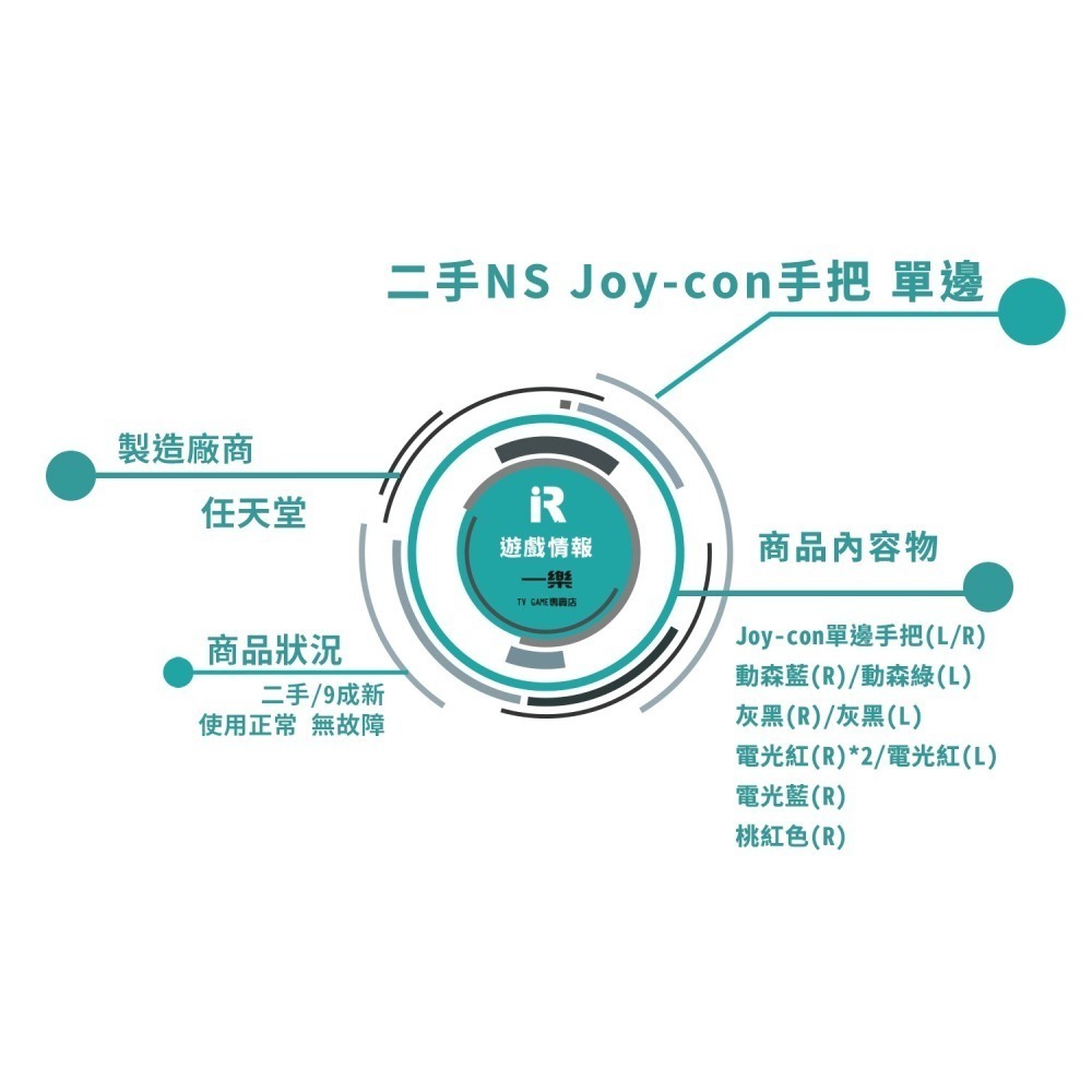 【優質二手電玩】NS 任天堂 Switch 多色任選 單邊 JOY-CON 紅藍 動森藍綠 灰黑 手把 拆件【一樂電玩】-細節圖2