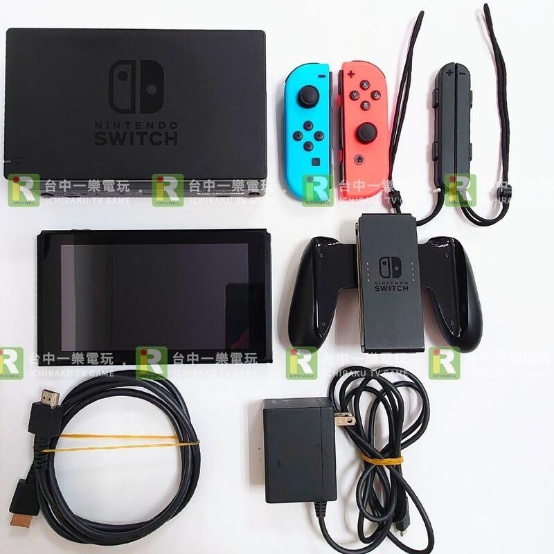 【優質二手電玩】8.2成新 NS 任天堂 Switch 電力版 紅藍主機 無賽車 贈全新貼+ 水晶殼【一樂電玩】-細節圖3