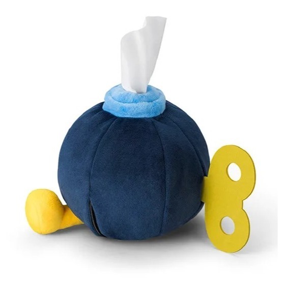 【瑪利歐周邊】任天堂 Home&Party 卷紙巾套 炸彈兵 玩偶 擺飾 交換禮物 布偶 面紙套 娃娃【一樂電玩】-細節圖2