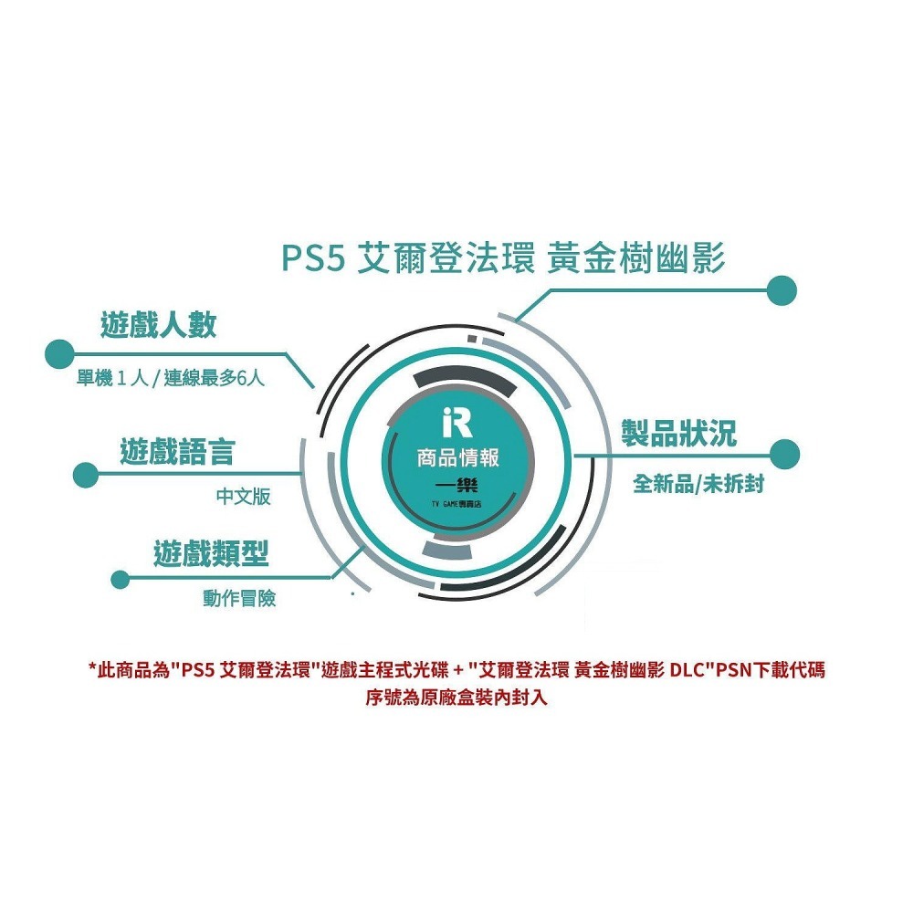 【全新現貨】PS5 艾爾登法環 黃金樹幽影 中文一般版 DLC 完整 實體 盒裝 Elden 法還【一樂電玩】-細節圖2