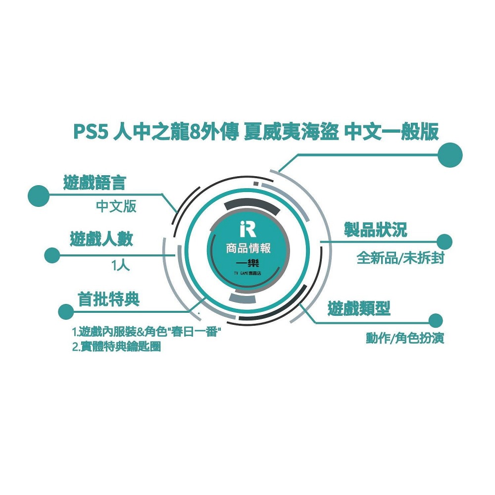 【全新現貨】PS5 人中之龍8 歐中版 +夏威夷海盜 中文版 桐生一馬 人龍 極道 RPG 八代 真島【一樂電玩】-細節圖3