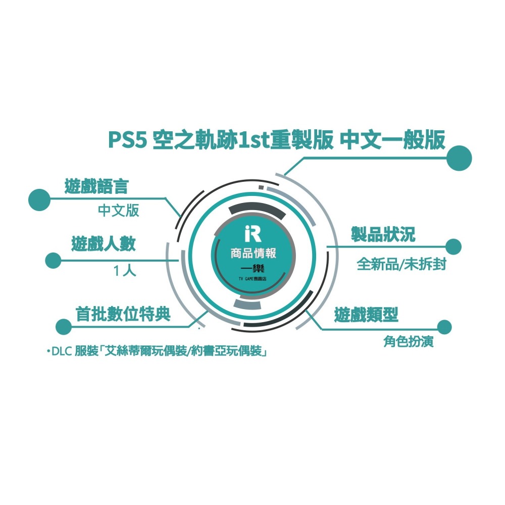 【全新現貨】附特典 PS5 空之軌跡 the 1st 中文一般版 重製版 空軌 附首批特典 重制【一樂電玩】-細節圖2