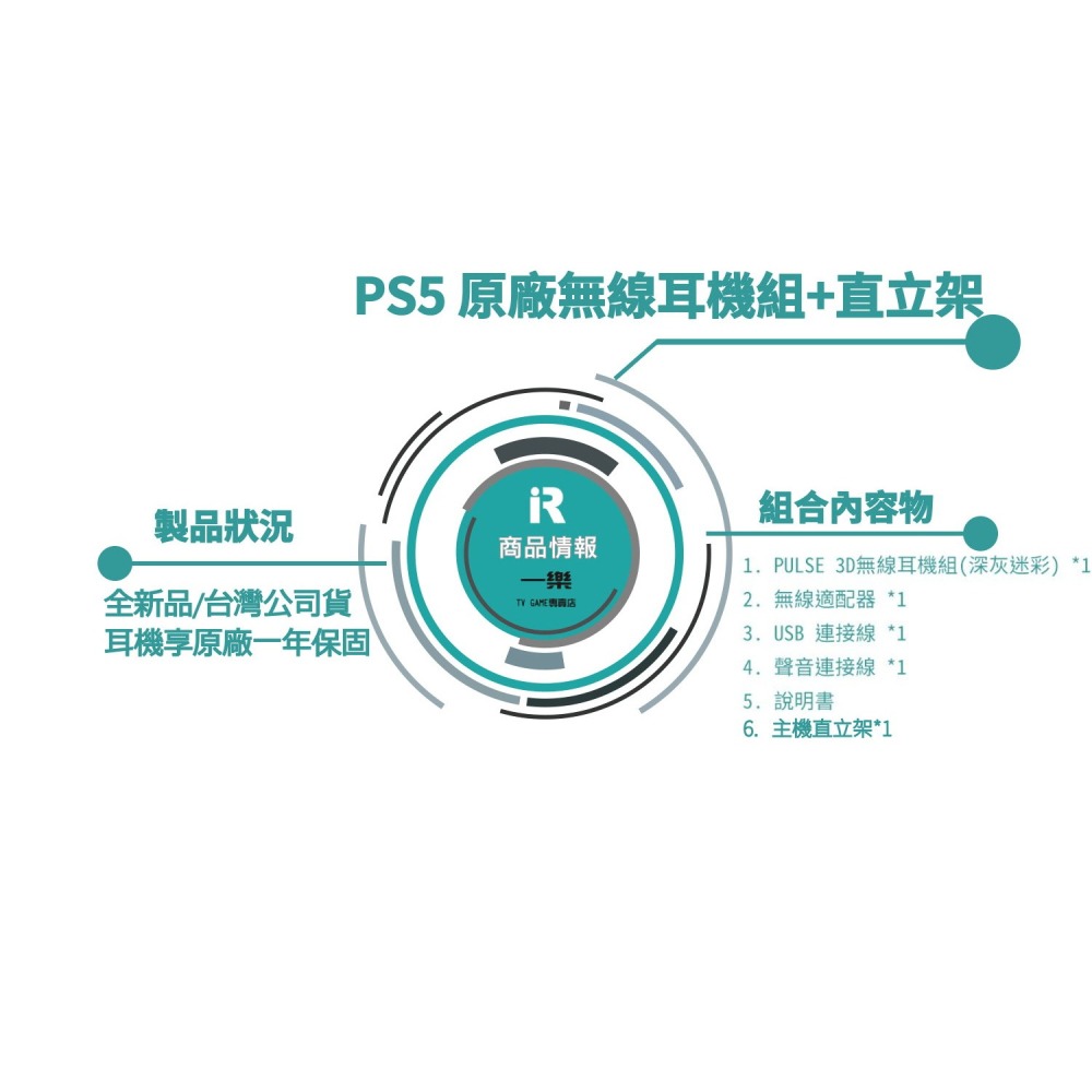 【周邊特惠】公司貨 PS5 PULSE 3D 無線耳機組 深灰迷彩+PS5 主機直立架 slim Pro底座【一樂電玩】-細節圖2