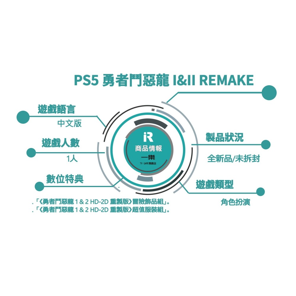 【全新現貨】PS5 勇者鬥惡龍I＆II HD-2D REMAKE 重製版 中文一般版 1+2 附初回特典序號【一樂電玩】-細節圖2