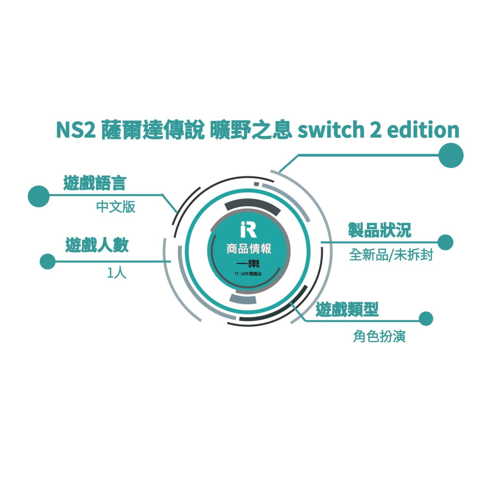 【全新現貨】NS2 任天堂 Switch2 薩爾達傳說 曠野之息 中文版 2 edition 二代主機專用【一樂電玩】-細節圖2